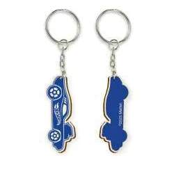 Hot Wheels metal car-shaped keyring with logo
