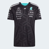 Adidas T-shirt - Mercedes AMG Petronas F1, black with sponsor logos - team edition