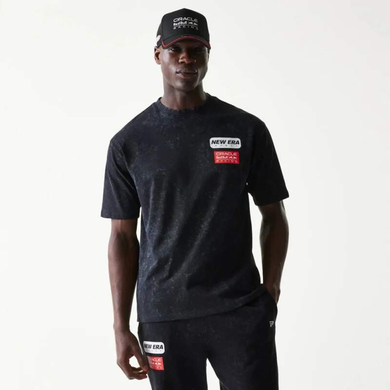 Oracle Red Bull Racing Freizeit-T-Shirt NE LINEAR schwarz - Oversize