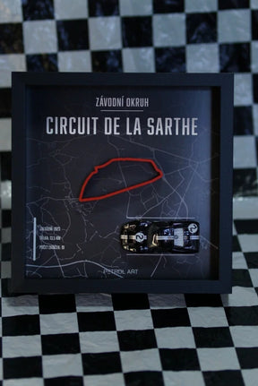 PETROL ART 3D-Rahmen Le Mans mit Ford GT40 MK II Bruce McLaren Modell im Maßstab 1:43