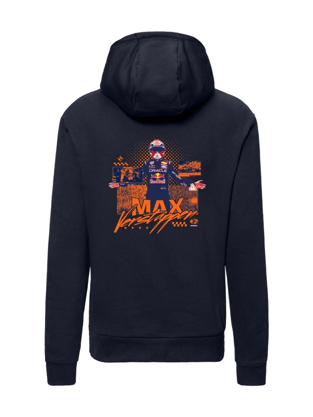 Oracle Red Bull Racing Max Verstappen Hoodie mit Logo – Marineblau