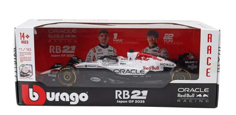 Model Red Bull F1 RB21 BBurago #1 Max Verstappen 2025 winner Japan GP