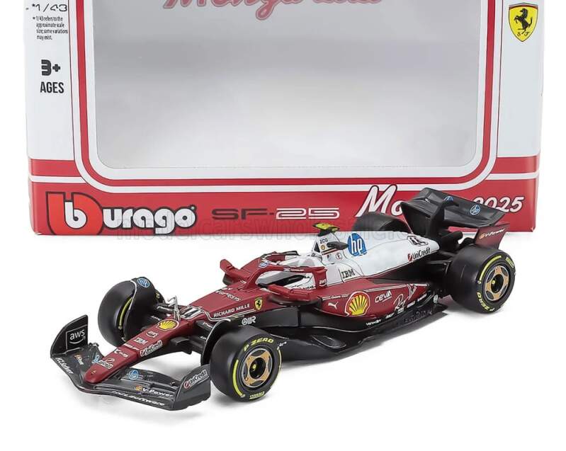 Modell Scuderia Ferrari SF-25 BBurago #44 Lewis Hamilton Monza 2025