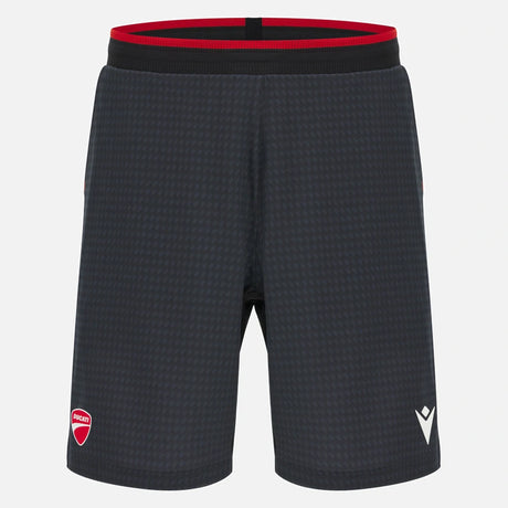 Ducati x Macron Sportshorts mit Logo – Dunkelgrau