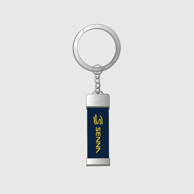 Ayrton Senna Signature Schlüsselanhänger – Marineblau