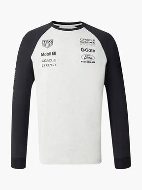 Oracle Red Bull Racing Classic Long Sleeve Team T-Shirt with Sponsor Logos – Grey