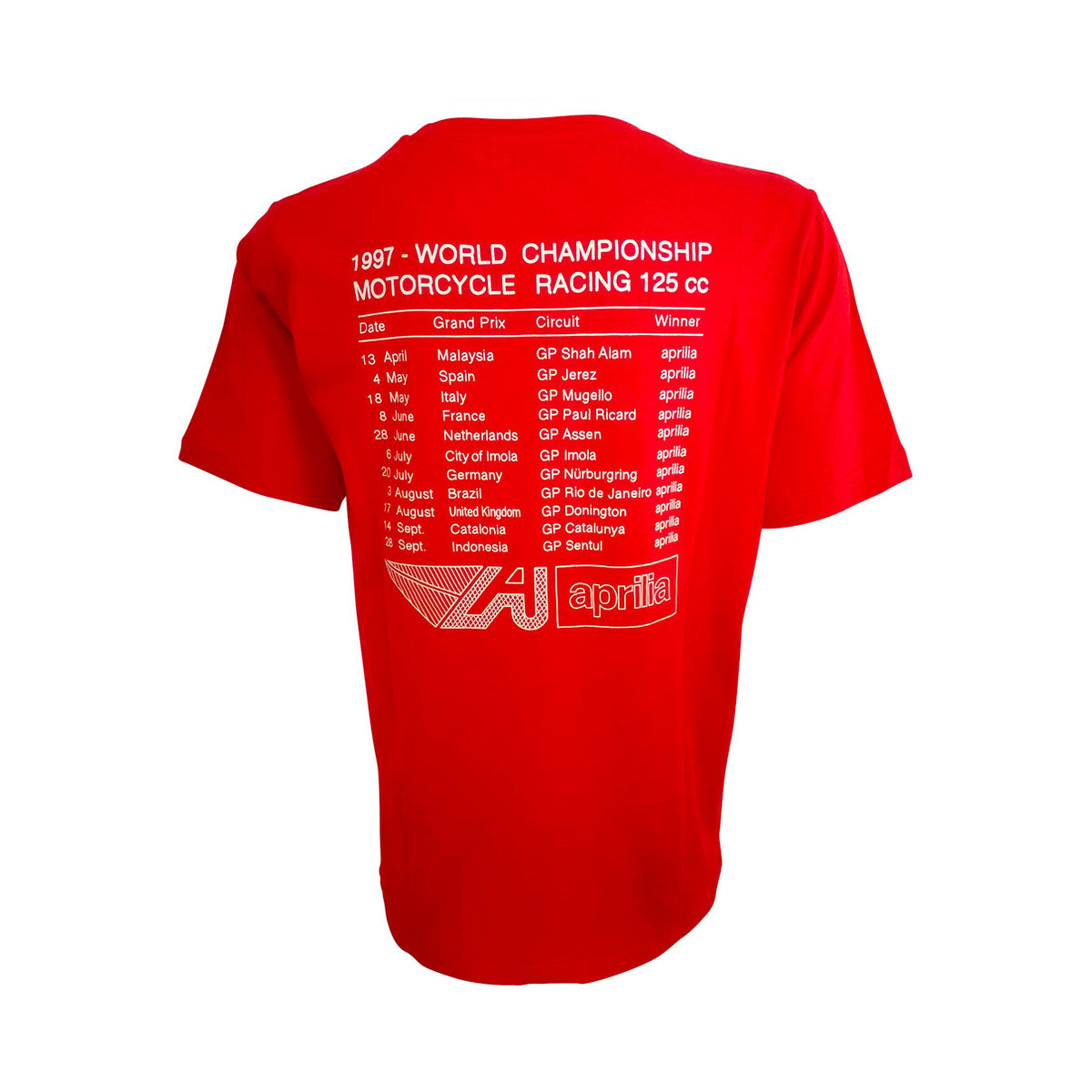 Aprilia RSW 125 vintage T-shirt red