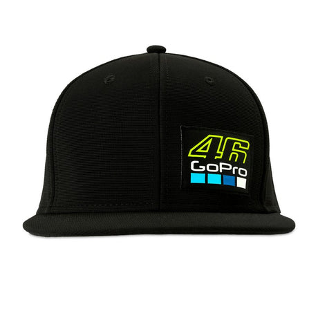 VR46 Valentino Rossi GoPro Cap – Schwarz, flacher Schirm