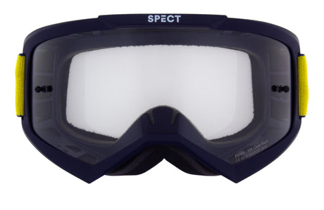 Red Bull Spect EVAN motocross goggles, blue with clear lens