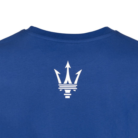 Maserati Herren-T-Shirt mit Maserati-Schriftzug blau