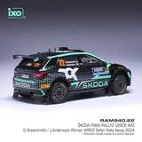 Modell IXO Škoda Fabia Rally2 #22 Greensmith/Andersson, WRC Safari Rallye Kenia 2024