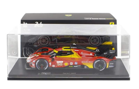Modell Bburago Ferrari 499P Nr. 50, Sieger Le Mans 2024, im Maßstab 1:18 – Deluxe Edition