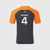 McLaren F1 Lando Norris Team-T-Shirt mit Sponsorenlogos – Dunkelgrau