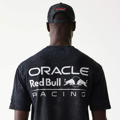 Oracle Red Bull Racing NE LINEAR casual T-shirt, black - oversize