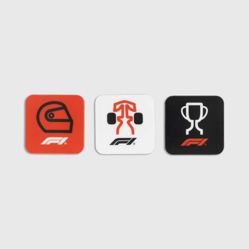 Set mit 3 Formel-1-Magneten mit Logo