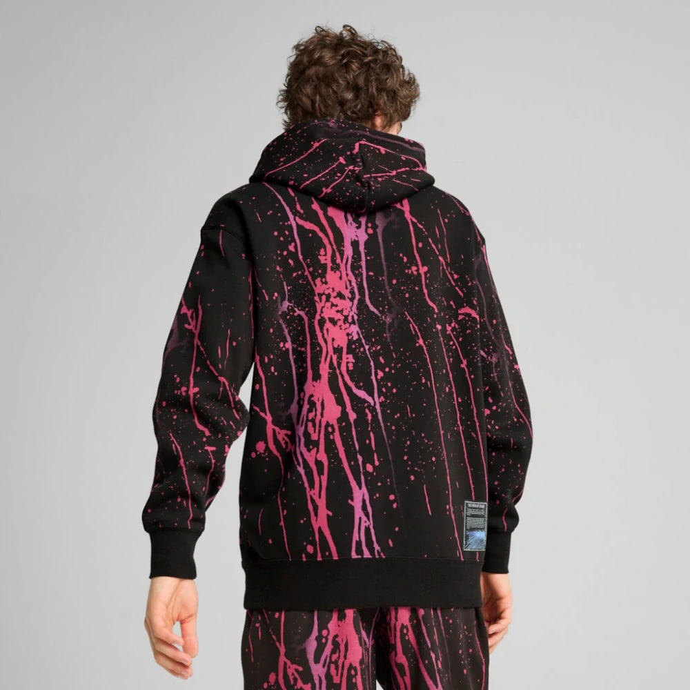 Puma Formula 1 Splash Hoodie – Schwarz/Pink
