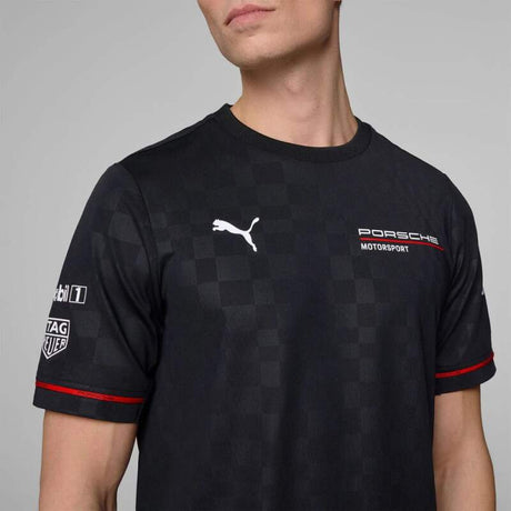 Porsche Motorsport Team-T-Shirt mit Sponsorenlogos