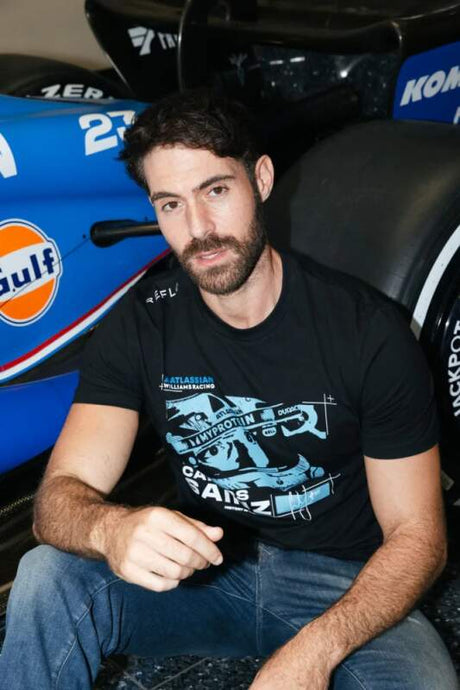 Carlos Sainz fan T-shirt - Williams Racing F1, navy blue