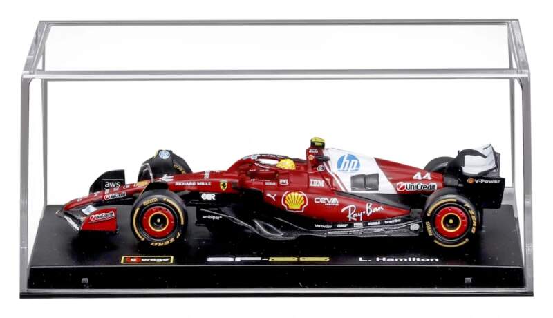 Modell Scuderia Ferrari SF-25 BBurago #44 Lewis Hamilton 2025 im Maßstab 1:43 Signature