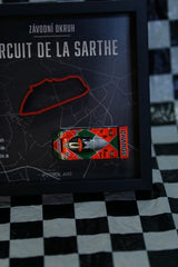 PETROL ART 3D Le Mans Frame with Mazda 787B Johnny Herbert 1:43 Model