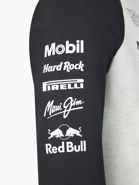 Oracle Red Bull Racing Classic Long Sleeve Team T-Shirt with Sponsor Logos – Grey