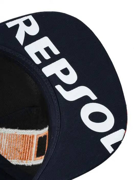 Repsol Teamkappe mit flachem Schirm dunkelblau