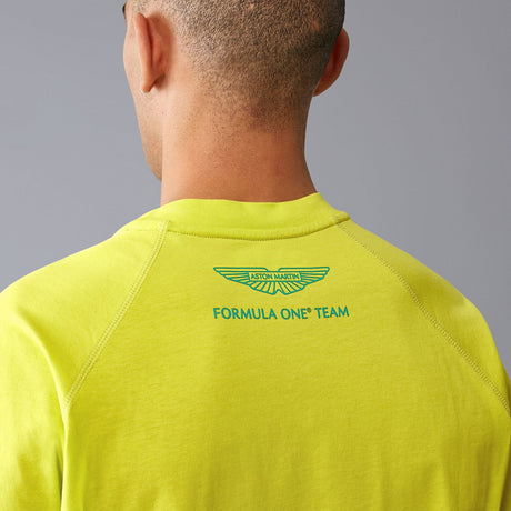 Aston Martin F1 Team LOGO casual T-shirt light yellow