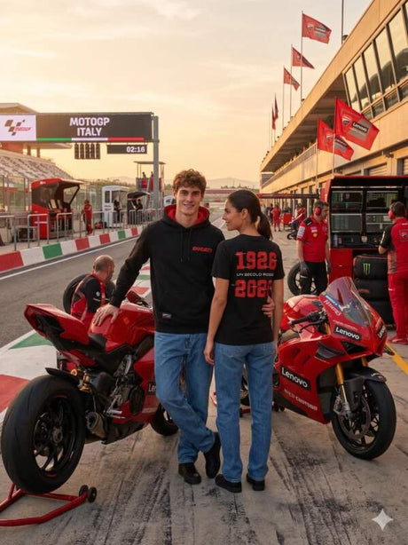 Herren-Sweatshirt Ducati Corse schwarz - 100th years DUCATI Edition