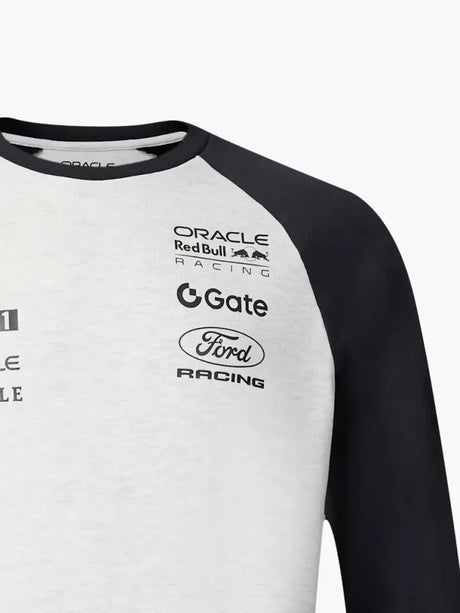 Oracle Red Bull Racing Classic Long Sleeve Team T-Shirt with Sponsor Logos – Grey